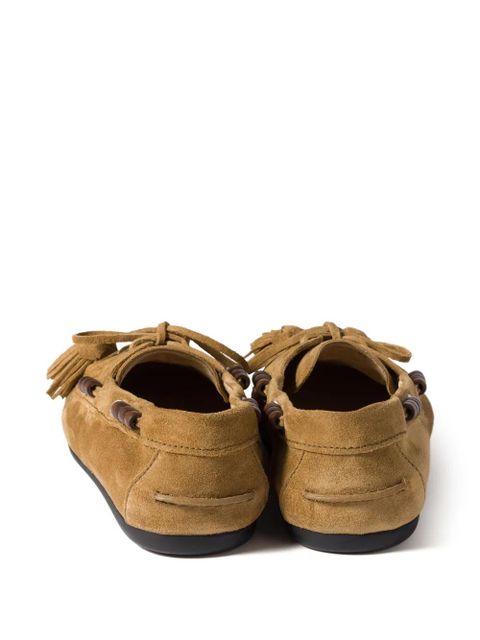 Miu Miu suede tassel loafers - Green