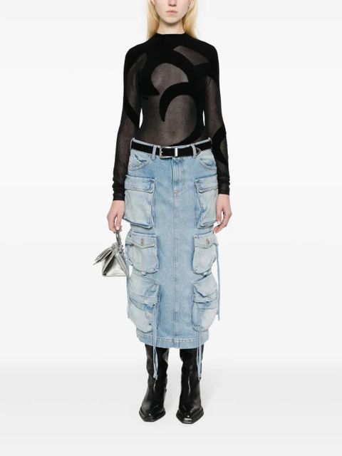 The Attico denim cargo skirt - Blue - zdjęcie produktu nr 2