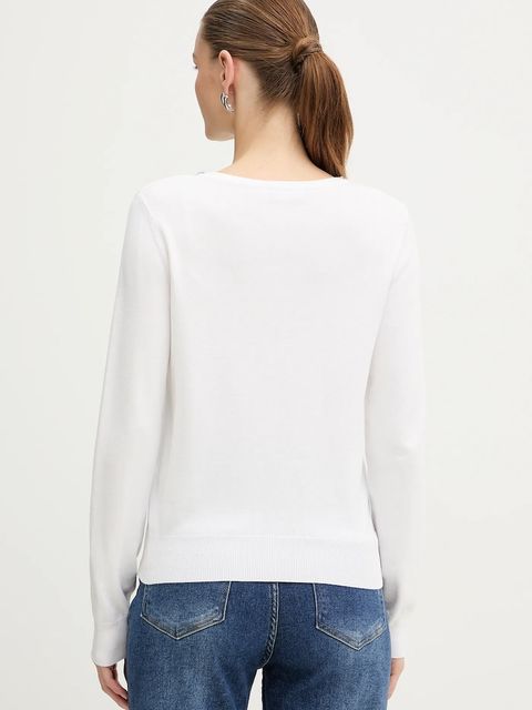 Morgan sweter damski kolor biały lekki MBUI