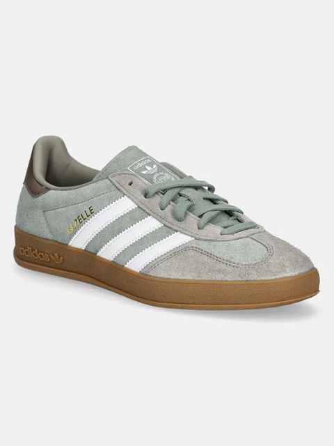 adidas Originals sneakersy zamszowe Gazelle Indoor kolor zielony JI3526 - zdjęcie produktu nr 1