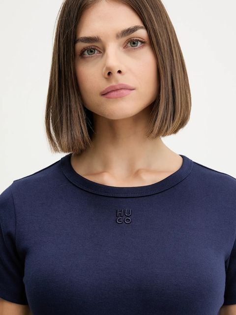 HUGO t-shirt damski kolor granatowy 50512002