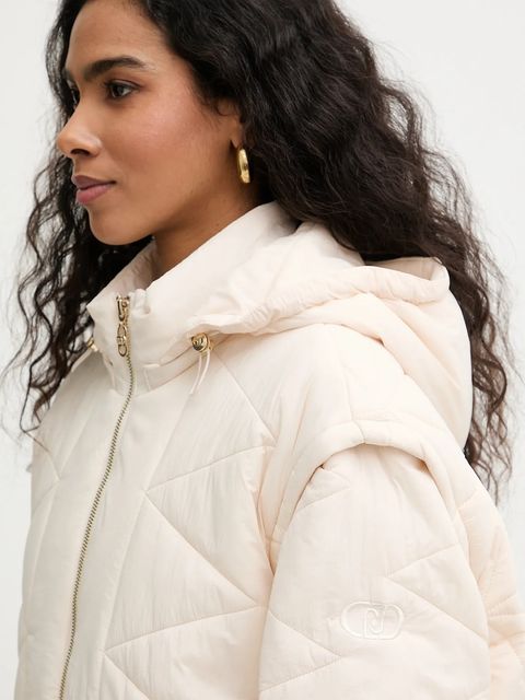 Liu Jo kurtka kolor beżowy przejściowa TA6224 T324A