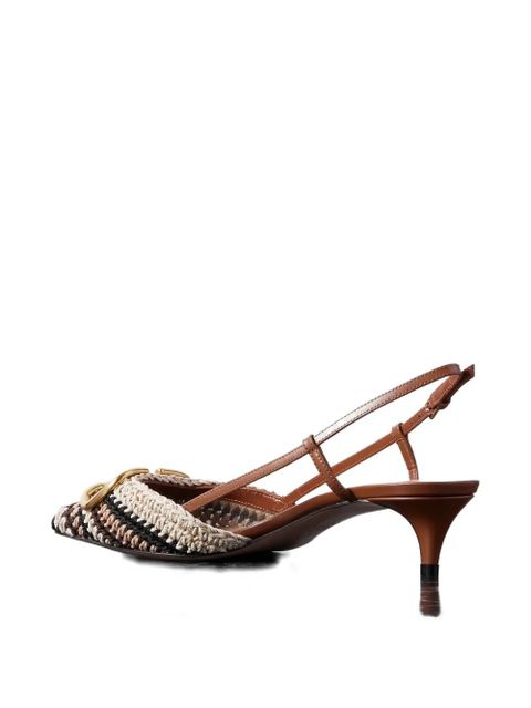 Valentino Garavani 40mm VLogo slingback pumps - Brown - zdjęcie produktu nr 2