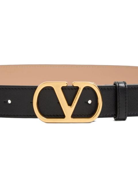 Valentino Garavani Vlogo signature reversible leather belt - Black - zdjęcie produktu nr 2
