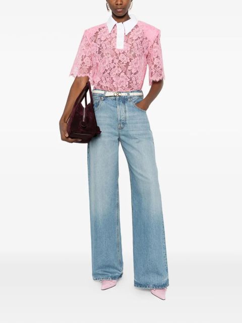 Rowen Rose lace polo top - Pink - zdjęcie produktu nr 2