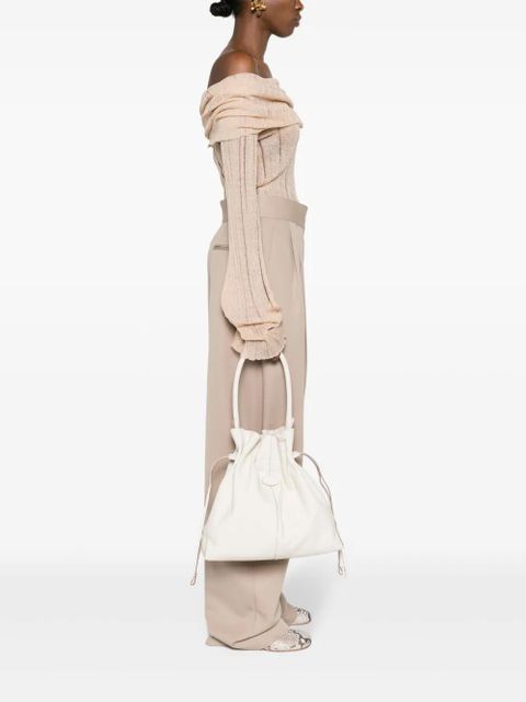 Tod's medium Di leather bucket bag - White