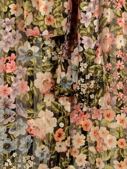 Valentino Garavani floral-print long-sleeve shirt - Black