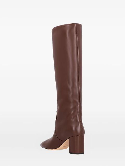 Paris Texas Anja 70MM leather block-heel boots - Brown - zdjęcie produktu nr 2