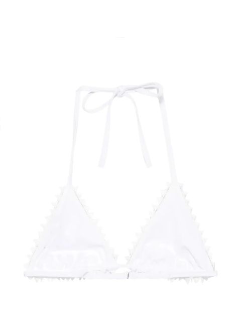 Jacquemus ruffled triangle bikini top - White - zdjęcie produktu nr 2