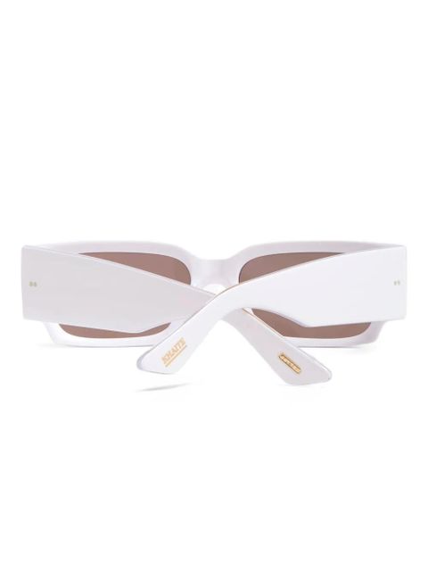 KHAITE rectangle frame sunglasses - White