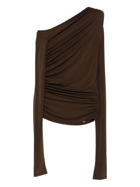 AMIRI one-shoulder ruched top - Brown - zdjęcie produktu nr 1