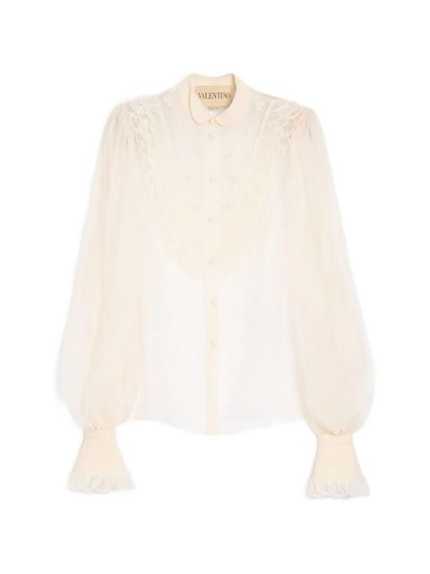 Valentino Garavani embroidered organza shirt - Neutrals - zdjęcie produktu nr 1