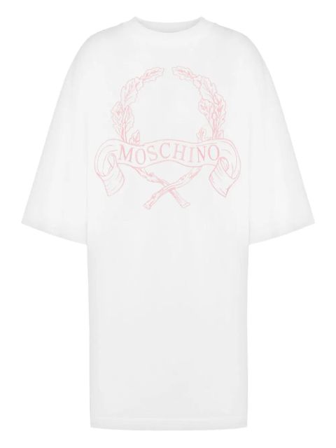 Moschino logo-embroidered mini dress - White - zdjęcie produktu nr 1