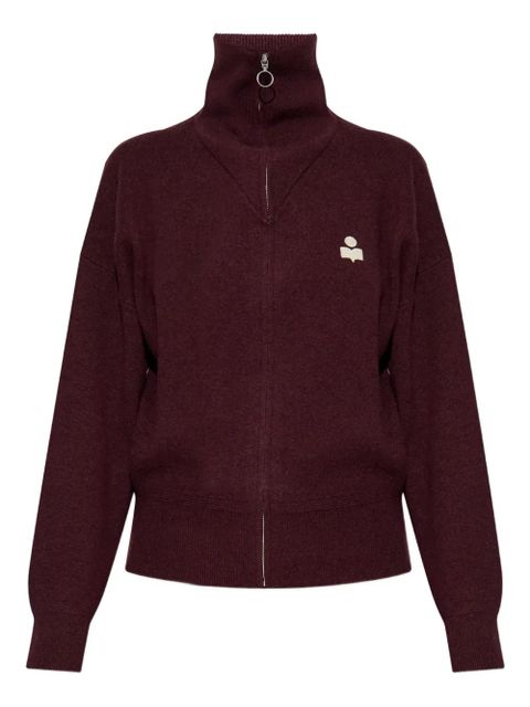 MARANT ÉTOILE high-neck zip-up cardigan - Red - zdjęcie produktu nr 1