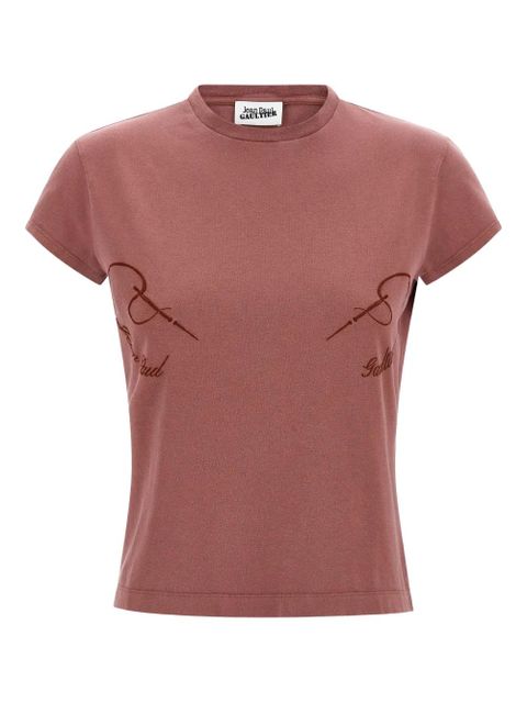 Jean Paul Gaultier The Needles embroidered faded T-shirt - Brown - zdjęcie produktu nr 1