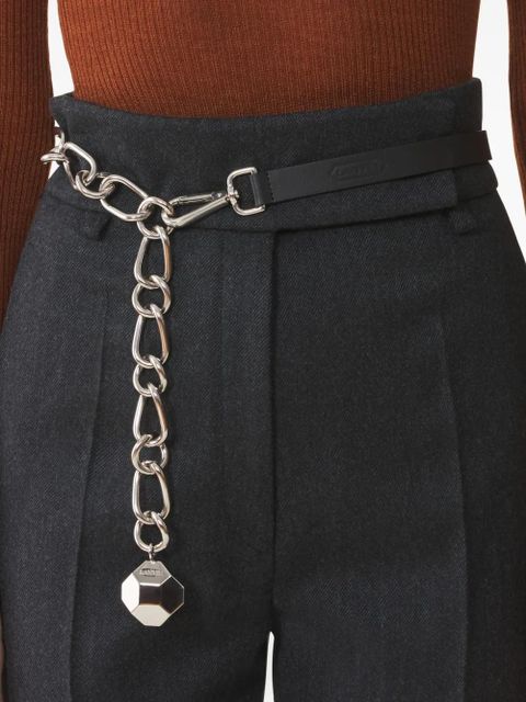 Lanvin chain-link leather belt - Silver