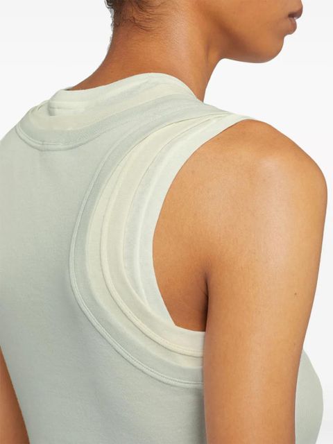 Jil Sander layered cotton tank top - Grey