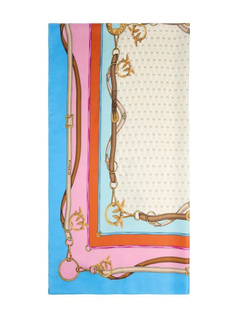 PINKO graphic-print scarf - Blue - zdjęcie produktu nr 2