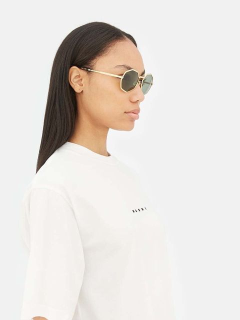 Marni okulary przeciwsłoneczne Pulpit Rock Green kolor zielony EYMRN00009.003.3KI