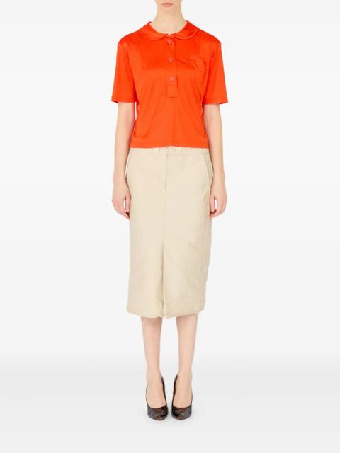 Maison Margiela satin polo shirt - Orange