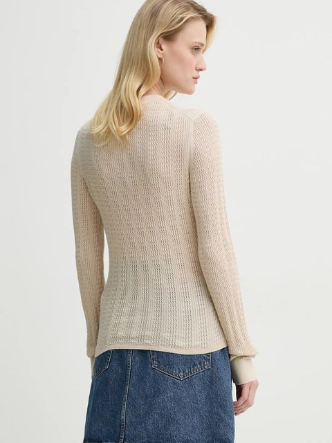 Filippa K sweter bawełniany damski kolor beżowy lekki 31316