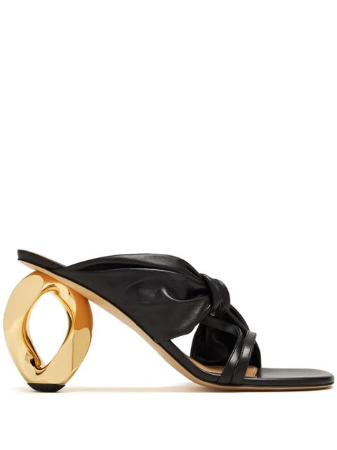JW Anderson 95mm chain-heel mules - Black - zdjęcie produktu nr 1
