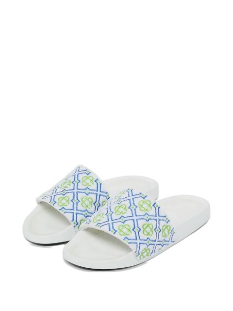 Casablanca monogram pattern slides - White - zdjęcie produktu nr 2