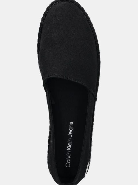 Calvin Klein Jeans espadryle FLATFORM ESPADRILLE MG/HDW kolor czarny na platformie YW0YW01737