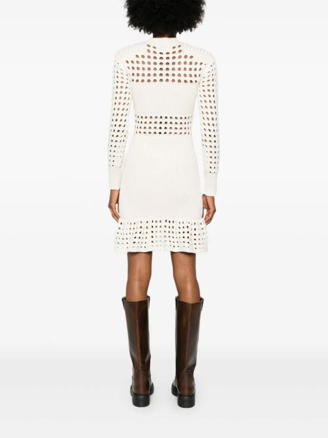 Alexander McQueen knitted mini dress - White