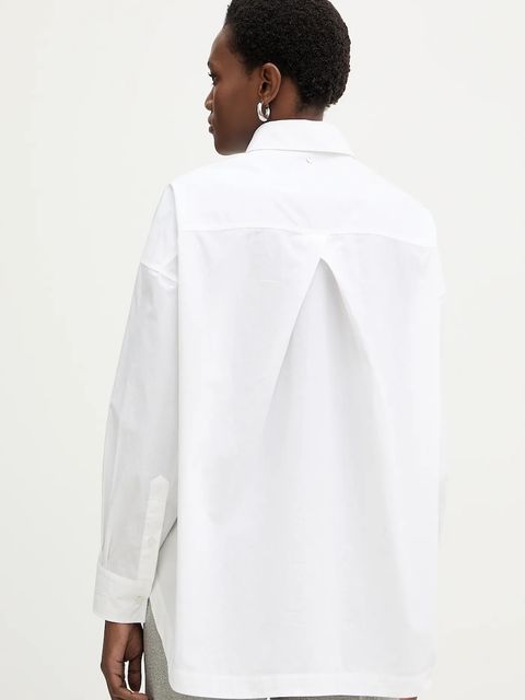 BOSS Orange koszula bawełniana C Bostatta damska kolor biały relaxed z kołnierzykiem klasycznym 50553890 - zdjęcie produktu nr 2