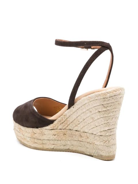Manebi 110mm suede espadrilles - Brown