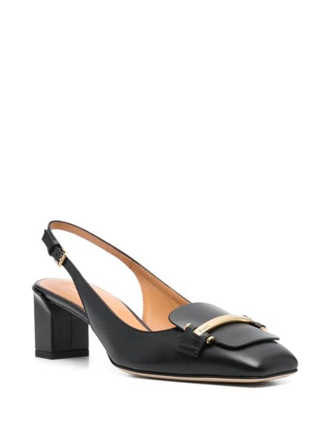Tod's 50mm leather slingback pumps - Black - zdjęcie produktu nr 2