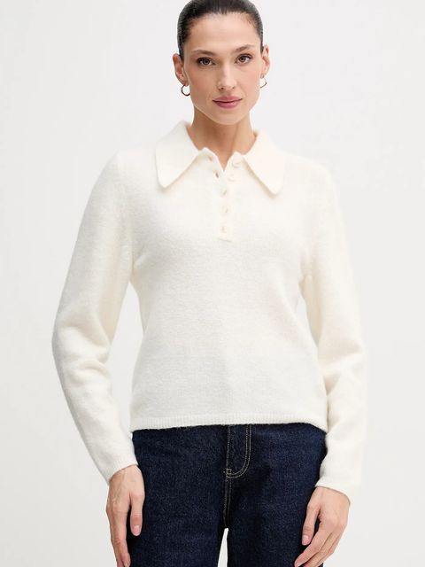 Gestuz sweter wełniany damski kolor beżowy 10910589 - zdjęcie produktu nr 1