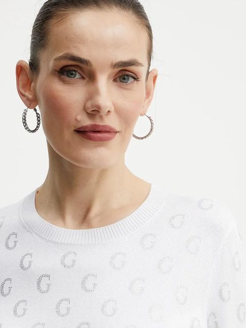 Guess t-shirt JASMINE damski kolor biały W5GR05 Z3D60