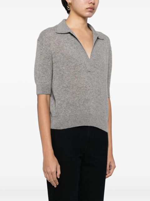 KHAITE Shrunken Jo cashmere top - Grey