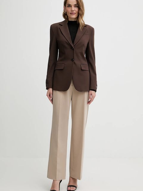 BOSS Orange sweter z dodatkiem wełny kolor czarny lekki z półgolfem 50549391 - zdjęcie produktu nr 2