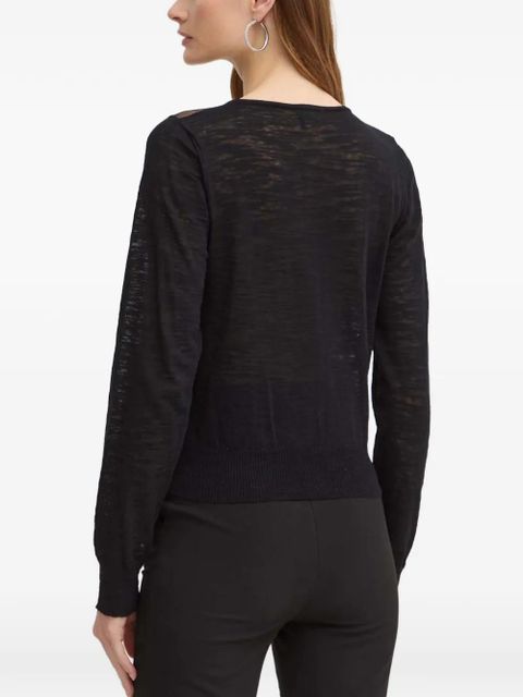 PINKO sheer-panel cardigan - Black