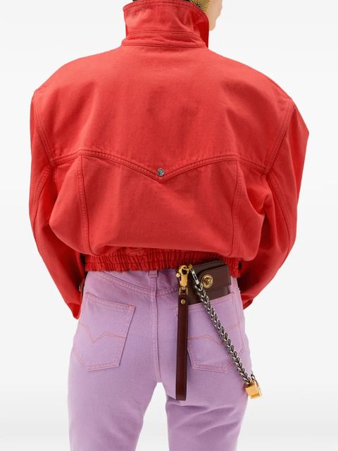 Versace oversized denim blouson - Red