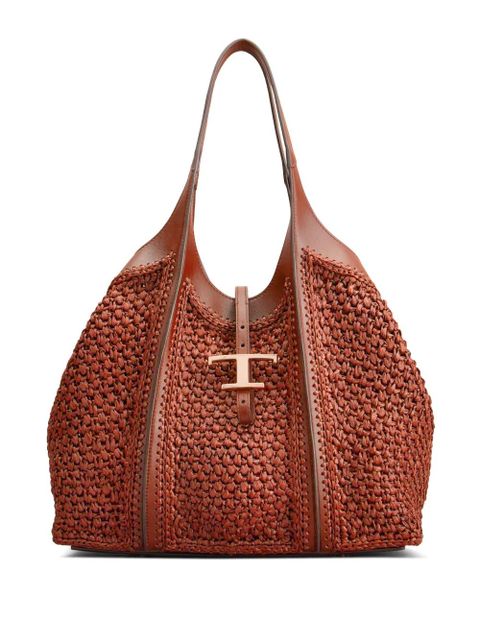 Tod's medium T Timeless tote bag - Brown - zdjęcie produktu nr 1