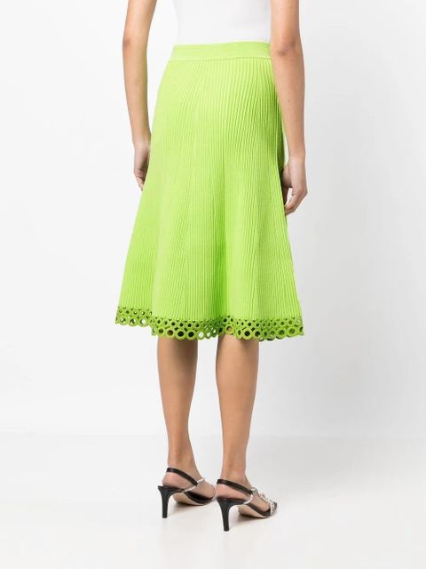 Simkhai A-line ribbed midi skirt - Green