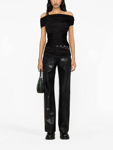 Marine Serre Body Shelter off-the-shoulder top - Black