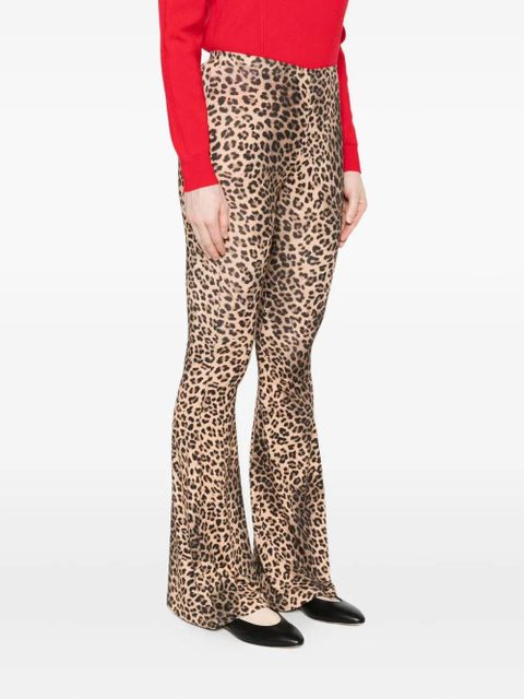 Maje leopard print flared trousers - Brown - zdjęcie produktu nr 2
