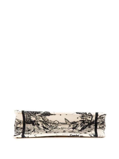 Christian Dior Pre-Owned 2022 Small Canvas Embroidered Zodiac Toile De Jouy Book tote bag - White