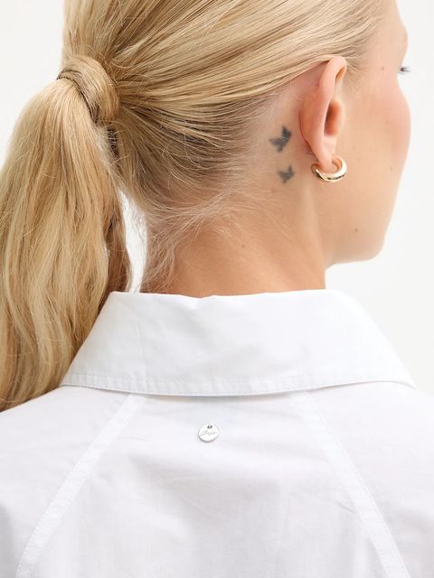 BOSS Orange koszula bawełniana damska kolor biały relaxed z kołnierzykiem klasycznym 50552163