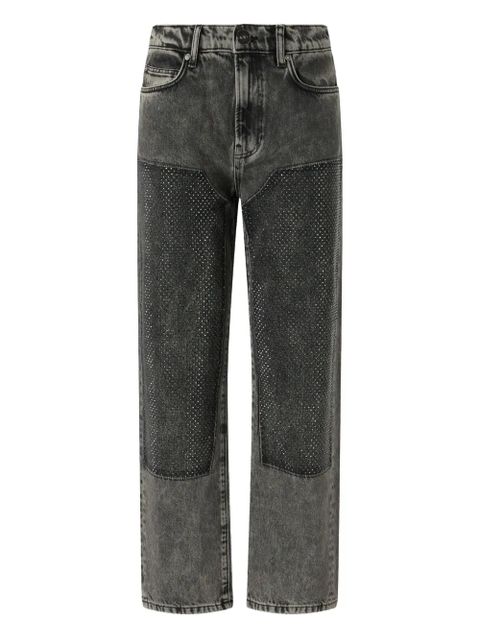 PINKO stonewash crystal-embellished jeans - Grey - zdjęcie produktu nr 1