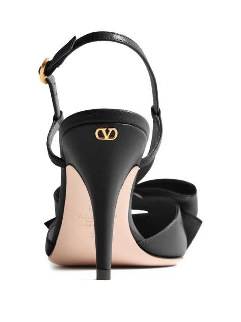 Valentino Garavani Bowow slingback pumps in kidskin 85mm - Black