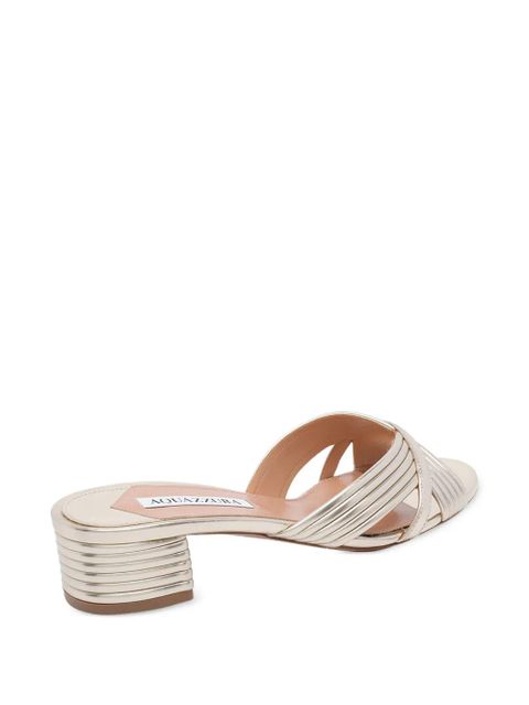 Aquazzura Sundance round-toe sandals - Gold