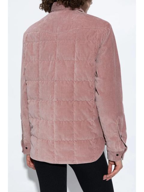 Moncler Grenoble buttoned padded shirt jacket - Pink