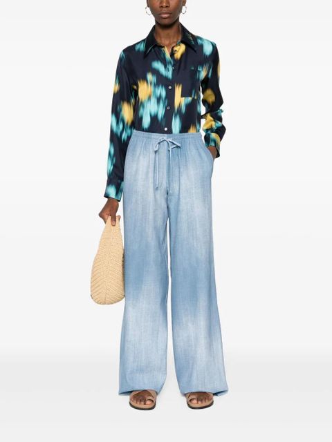 Lanvin abstract-print shirt - Blue