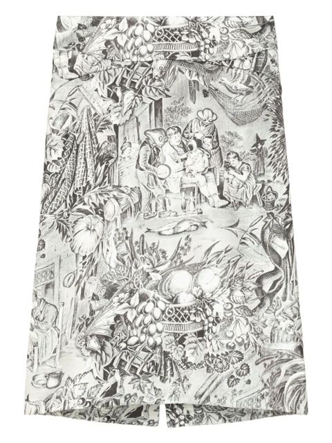 Tory Burch printed viscose skirt - Grey - zdjęcie produktu nr 1